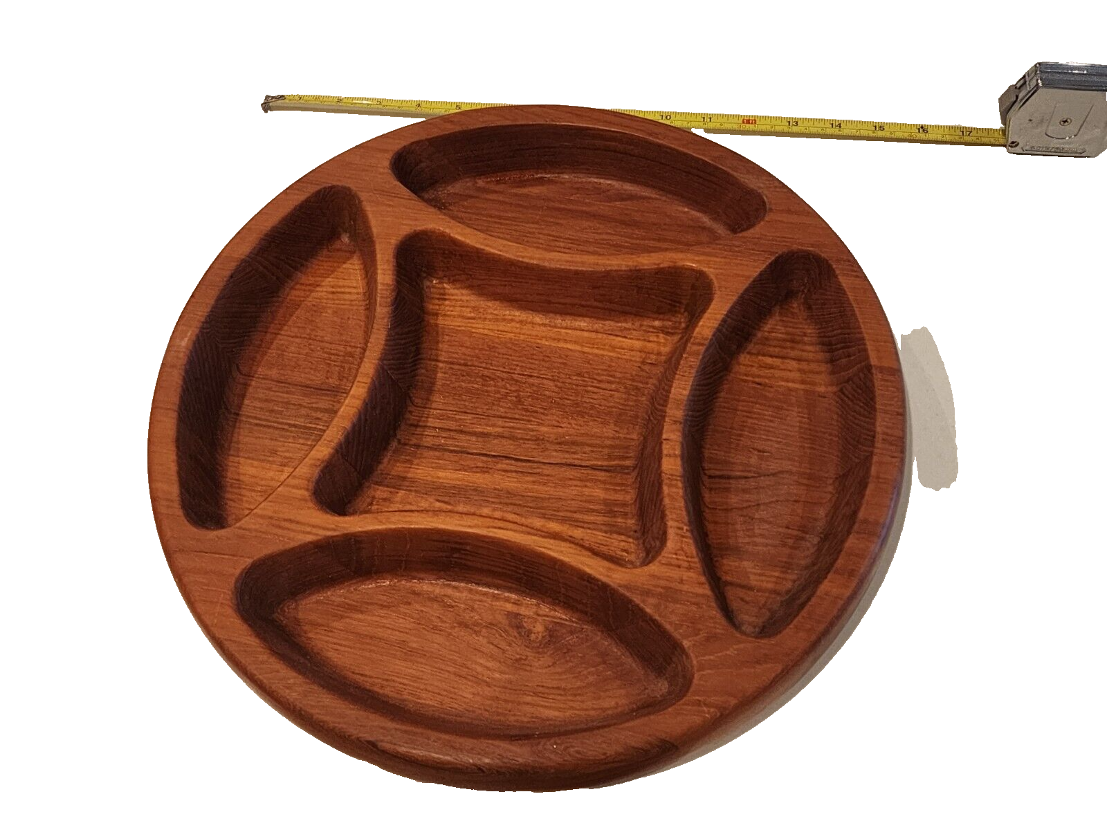 Vintage Dansk Teak 15” Five Divided Compartment Tray