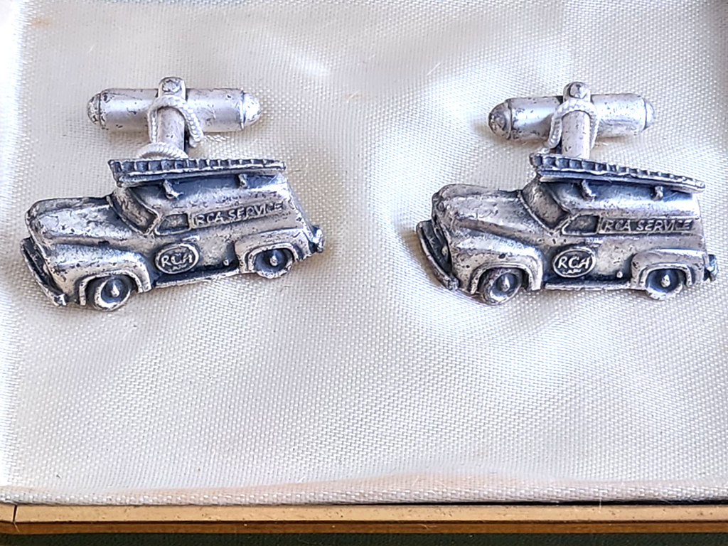 Vintage, 1940s RCA Service Van Cufflinks