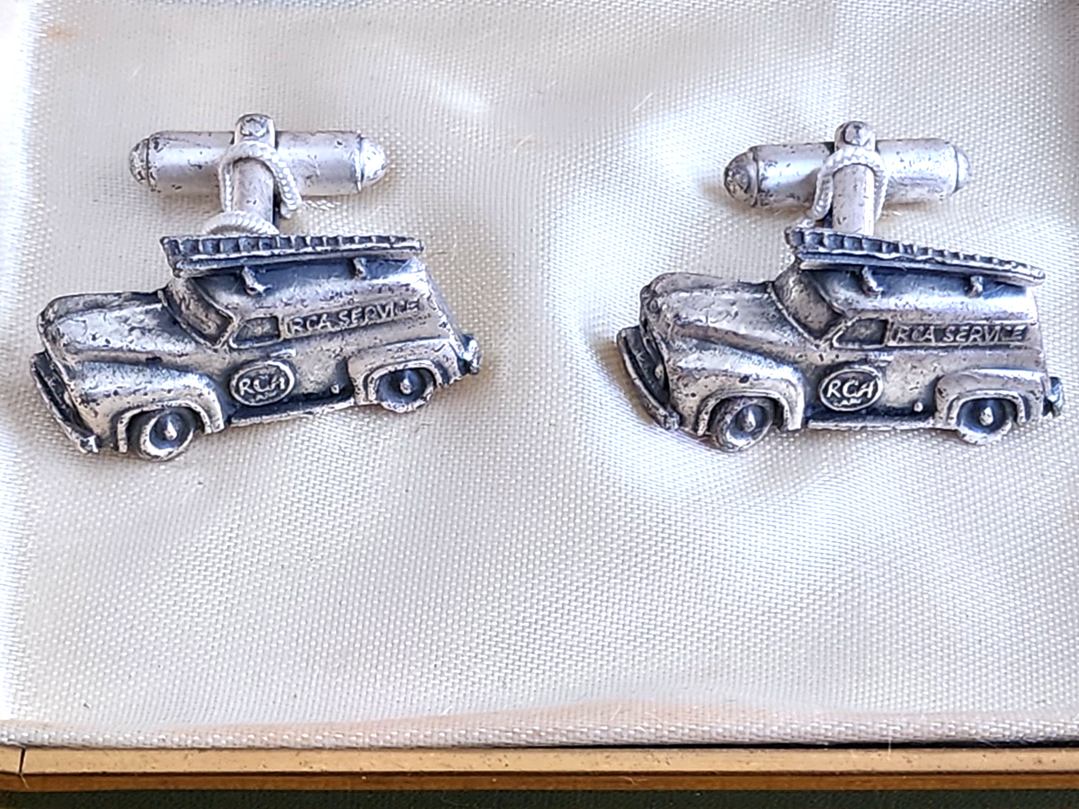 Vintage, 1940s RCA Service Van Cufflinks