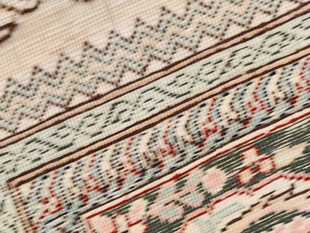 Antique  Silk On Silk Turkish Hereke Rug   39.5” X  61.5”
