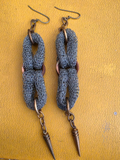 Erica Zap  Antique Brass & Gold Mesh Chandelier Earrings