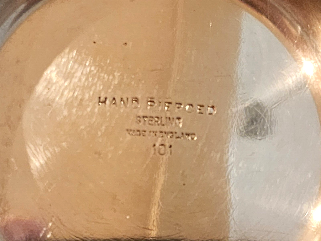 Emile Viner of Sheffield Footed Sterling Silver  Hand Pierced Fruit Bowl