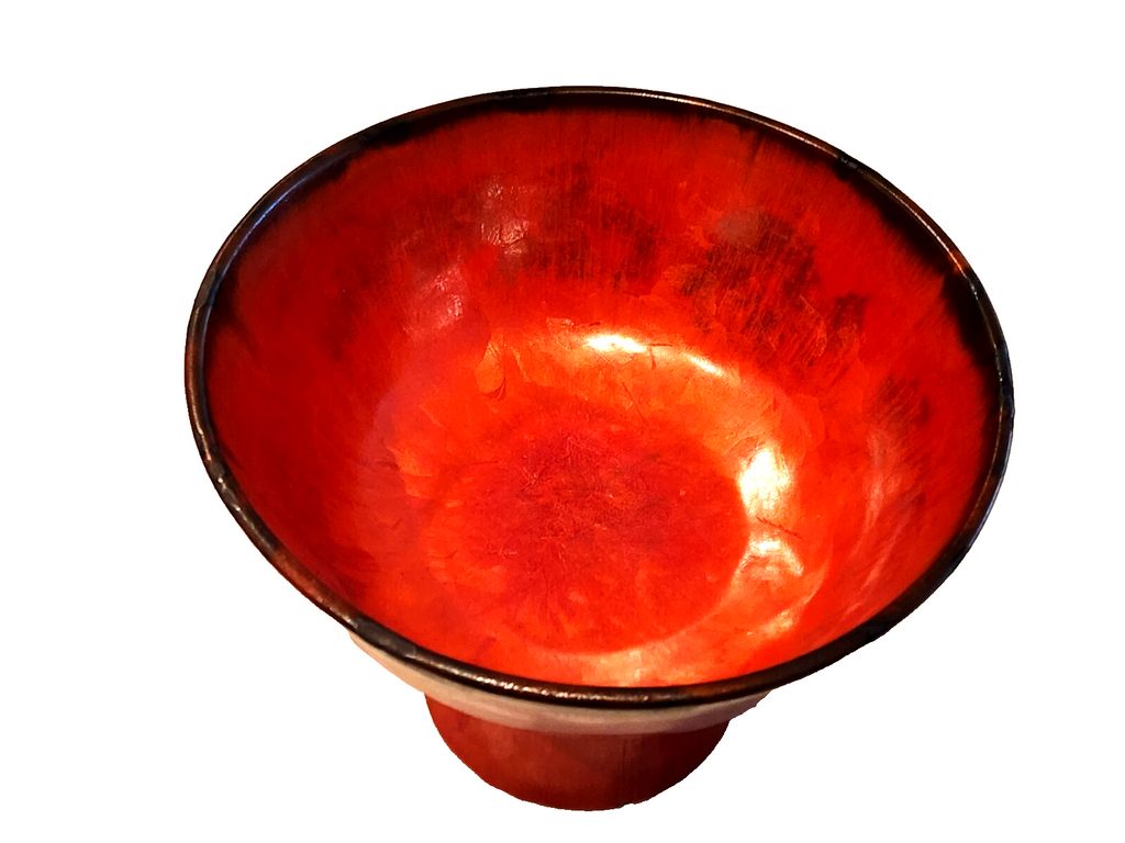 MCM Rosenthal Netter Mid Century Blue  Pedestal Bowl 1960's