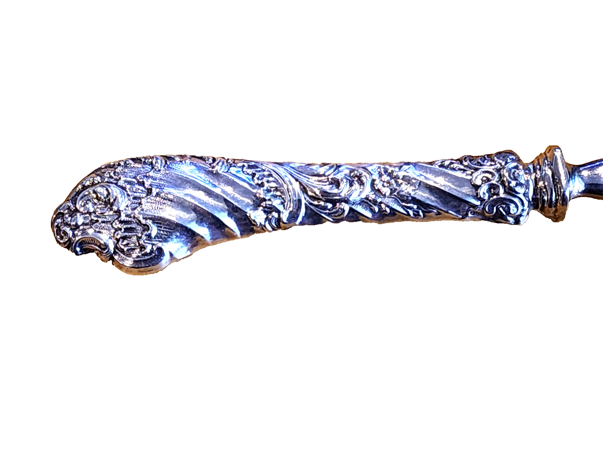 Rare Sterling Silver Handled Trout Server 8 5/8"