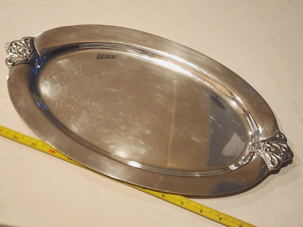 RARE INTERNALTIONAL ROYAL DANISH  STERLING SILVER W411 17" TRAY