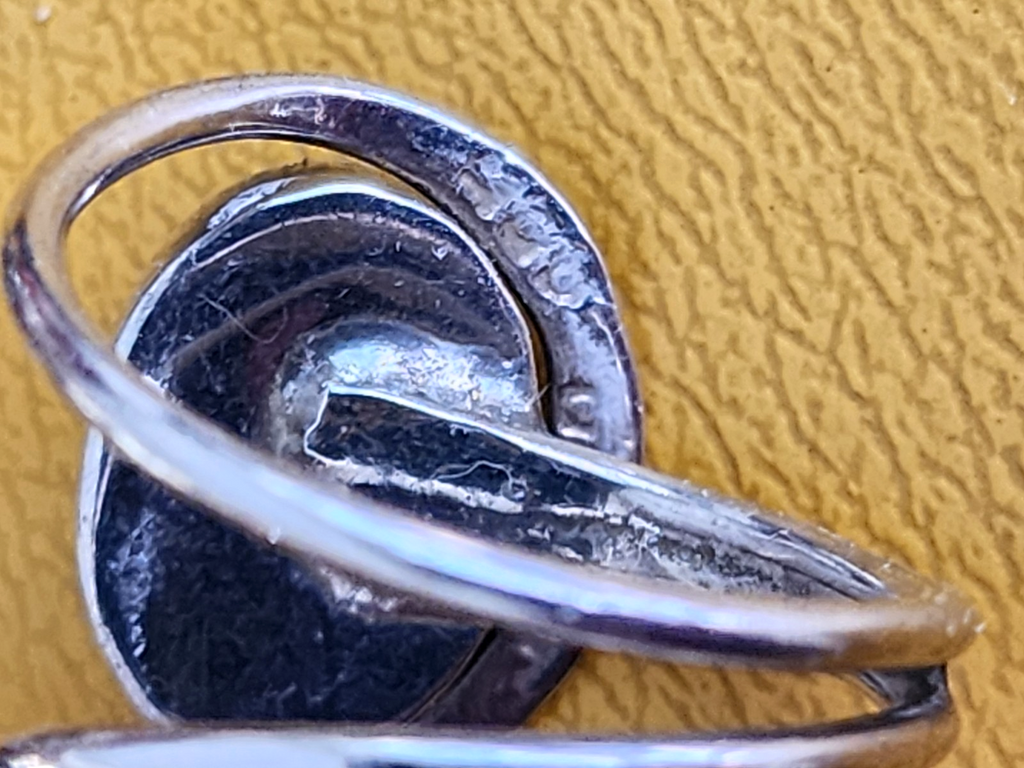 Large 1" Natural Blue Sodalite Gemstone Ring Oval .925 Sterling Silver Size 8.25