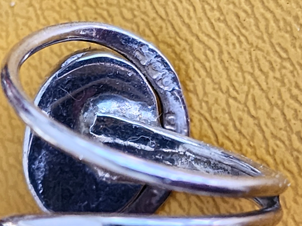 Large 1" Natural Blue Sodalite Gemstone Ring Oval .925 Sterling Silver Size 8.25