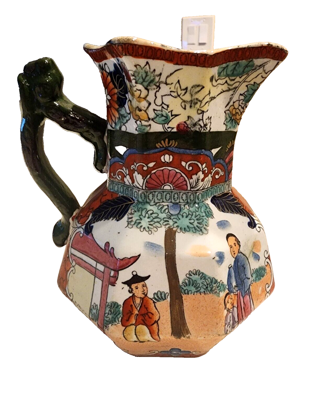 Mason's Ironstone Hydra Scale Chinoiserie Imari Jug 6.5" c. 1830