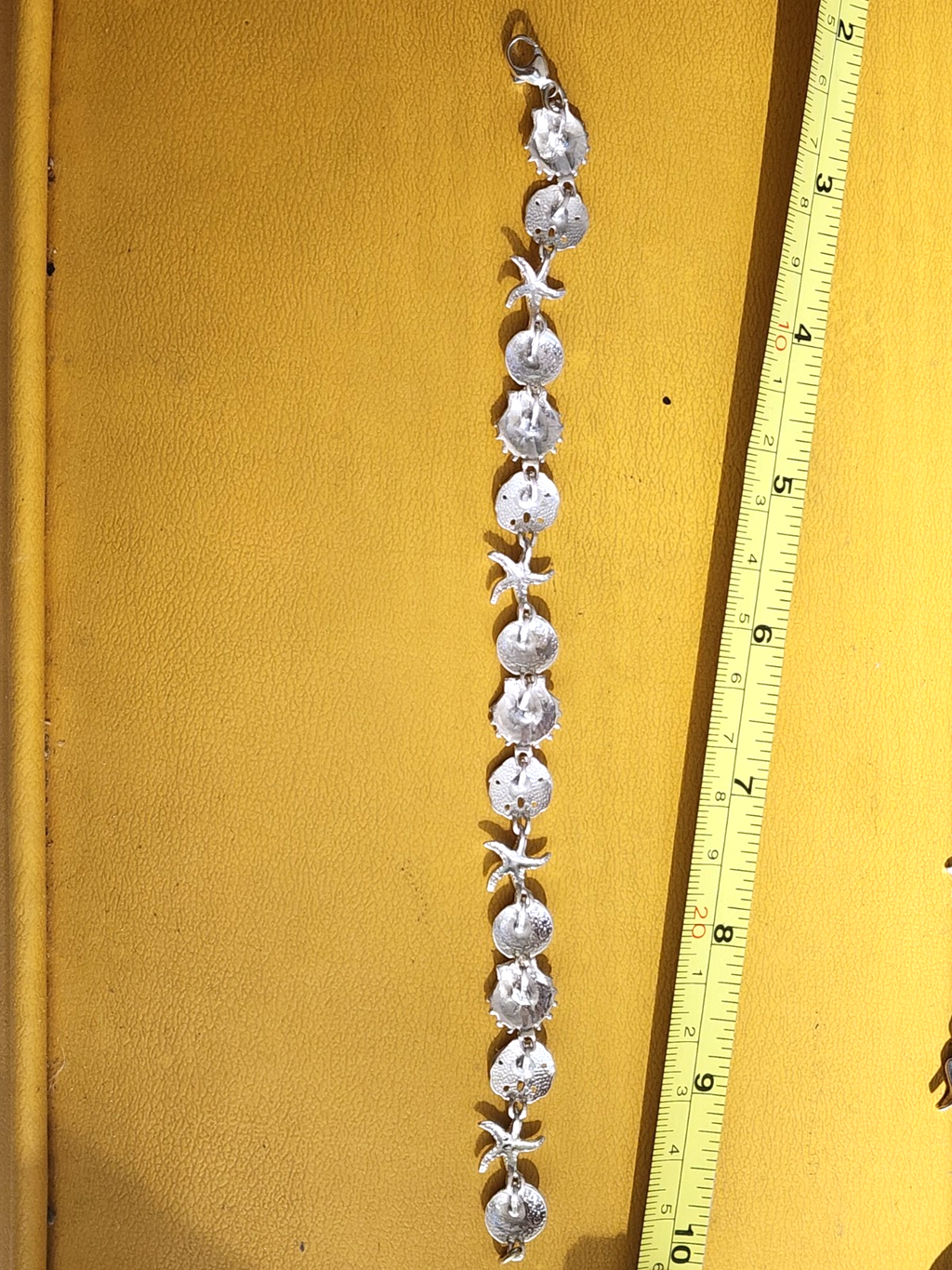 Vintage Sterling Silver 925 Sea Life Chain Bracelet 7” Jewelry lot J