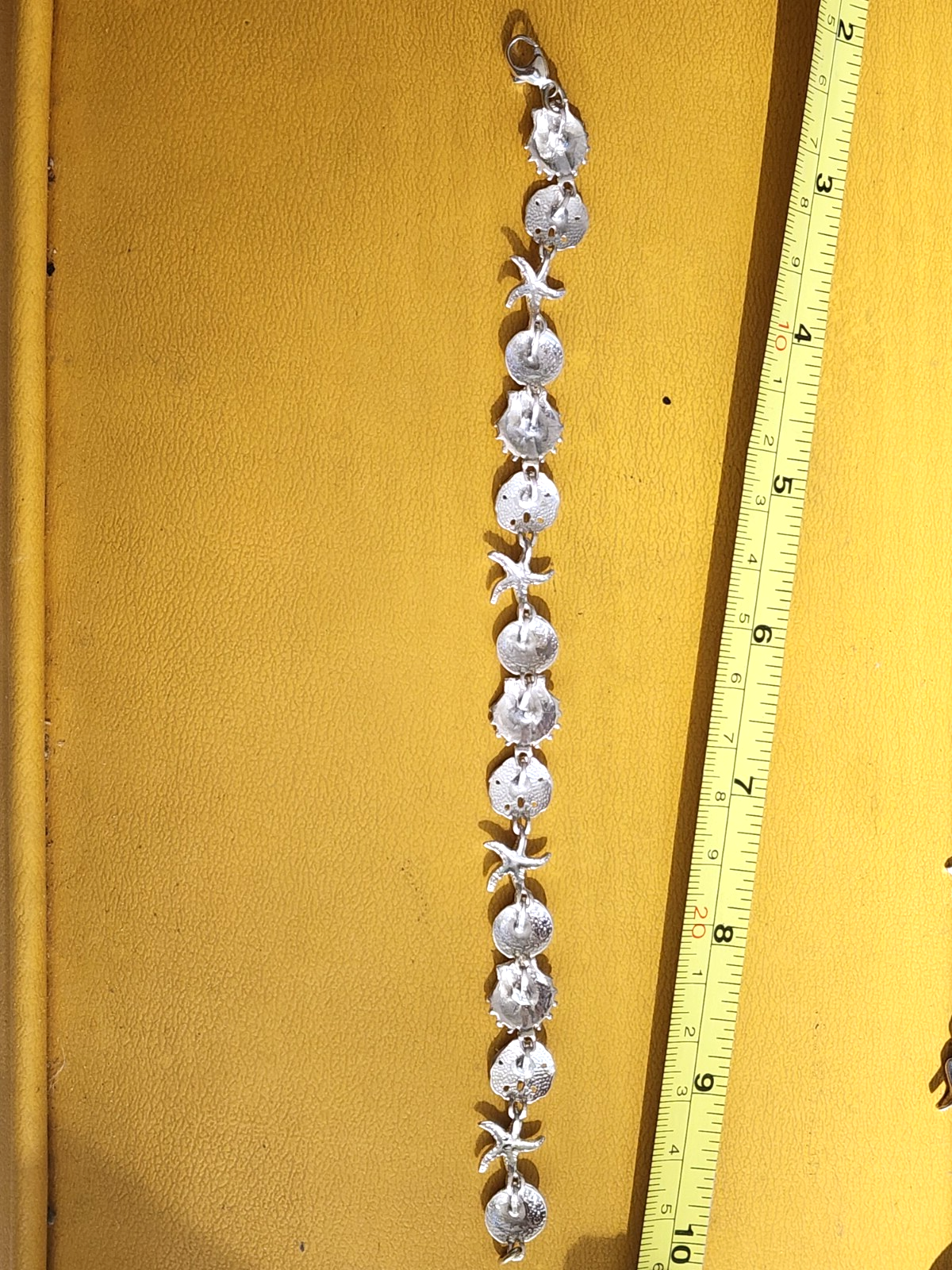 Vintage Sterling Silver 925 Sea Life Chain Bracelet 7” Jewelry lot J