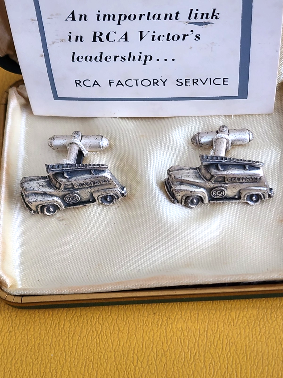 Vintage, 1940s RCA Service Van Cufflinks