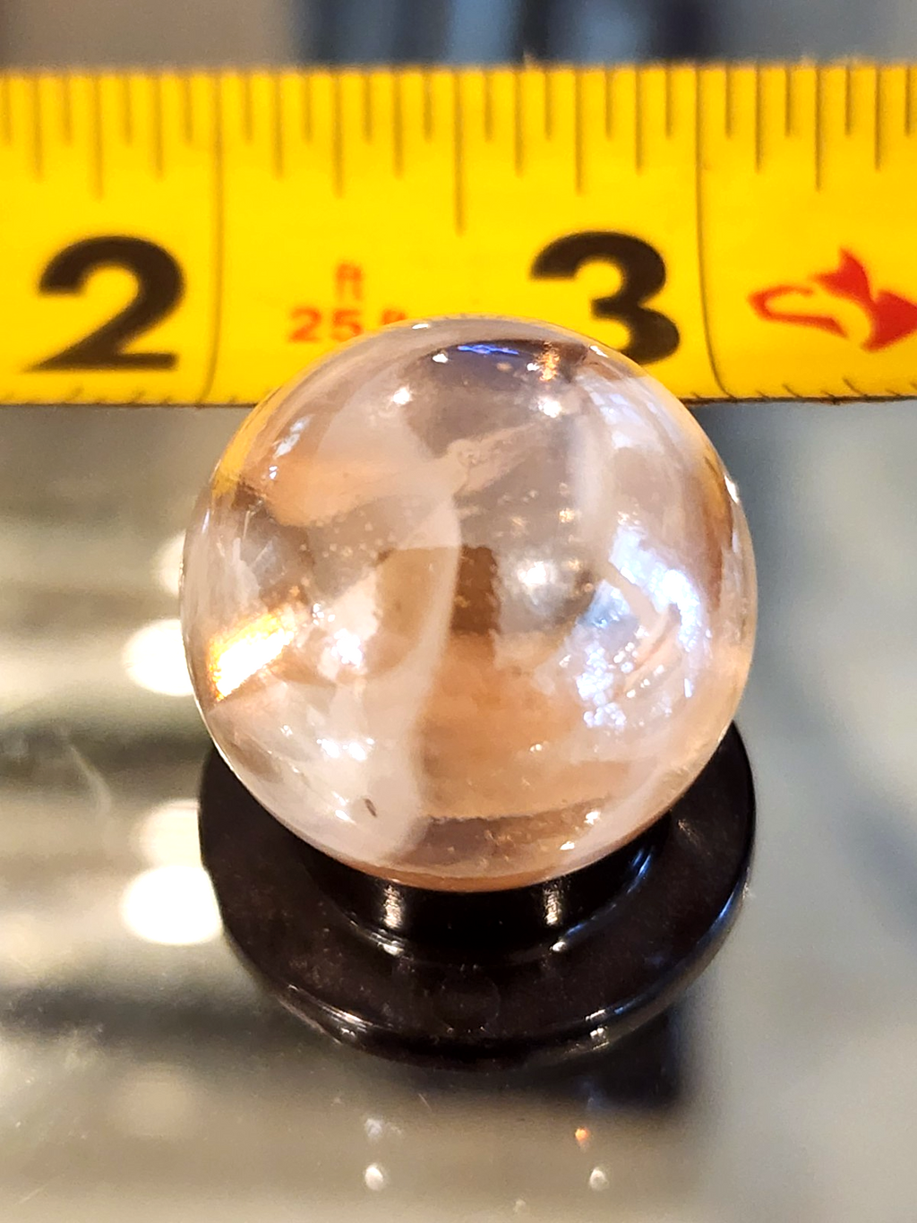 Vintage Iridescent Bubbled White Swirl Glass Peltier Shooter Marble 1"
