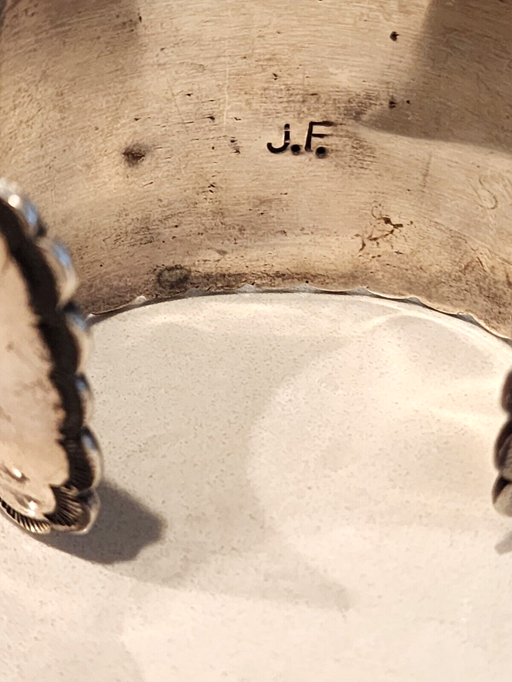 Vintage Huge Sterling Silver Cuff By Johnny Frank Navajo