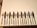 Tiffany and Co Sterling Silver Hamilton Fish Fork & Knife Set of 16 pcs
