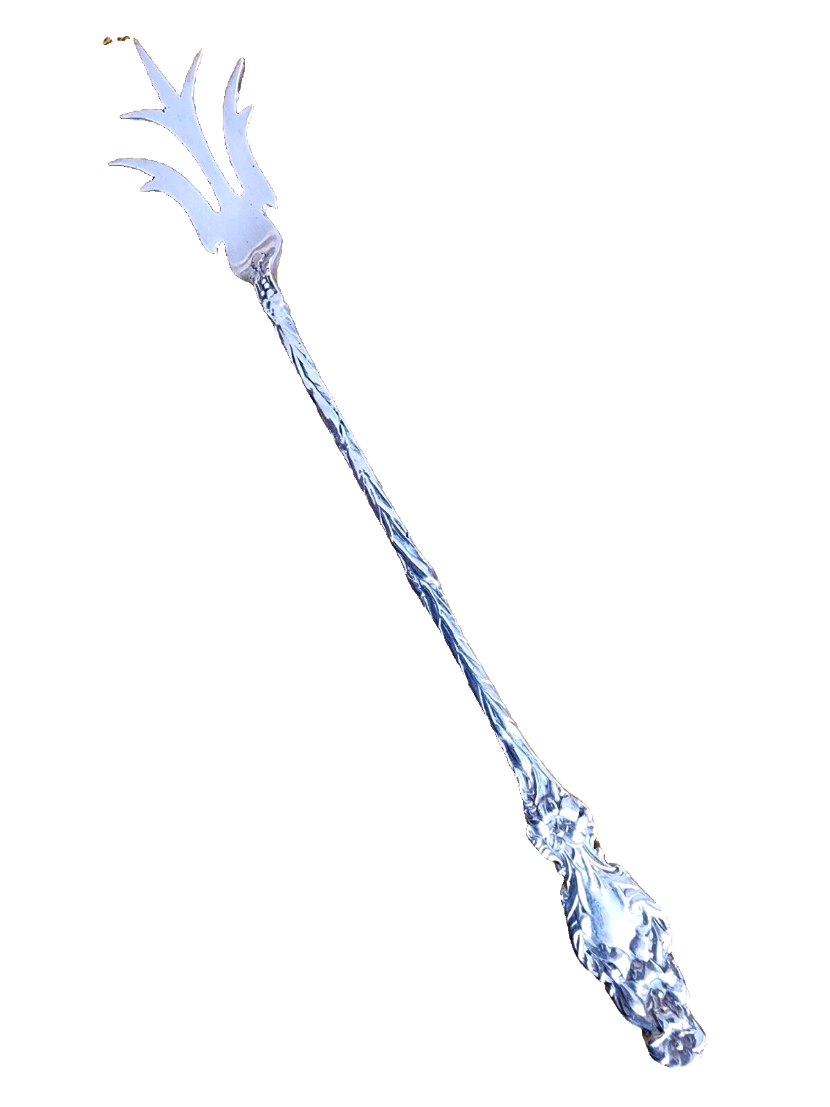 Whiting Silvercraft Sterling Silver Lily Pattern Lettuce Fork
