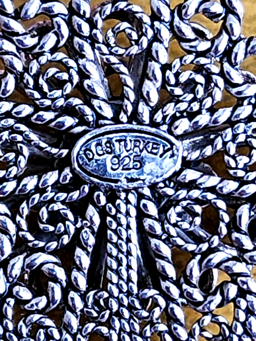DGS Turkey Sterling Filigree Cross Pendant
