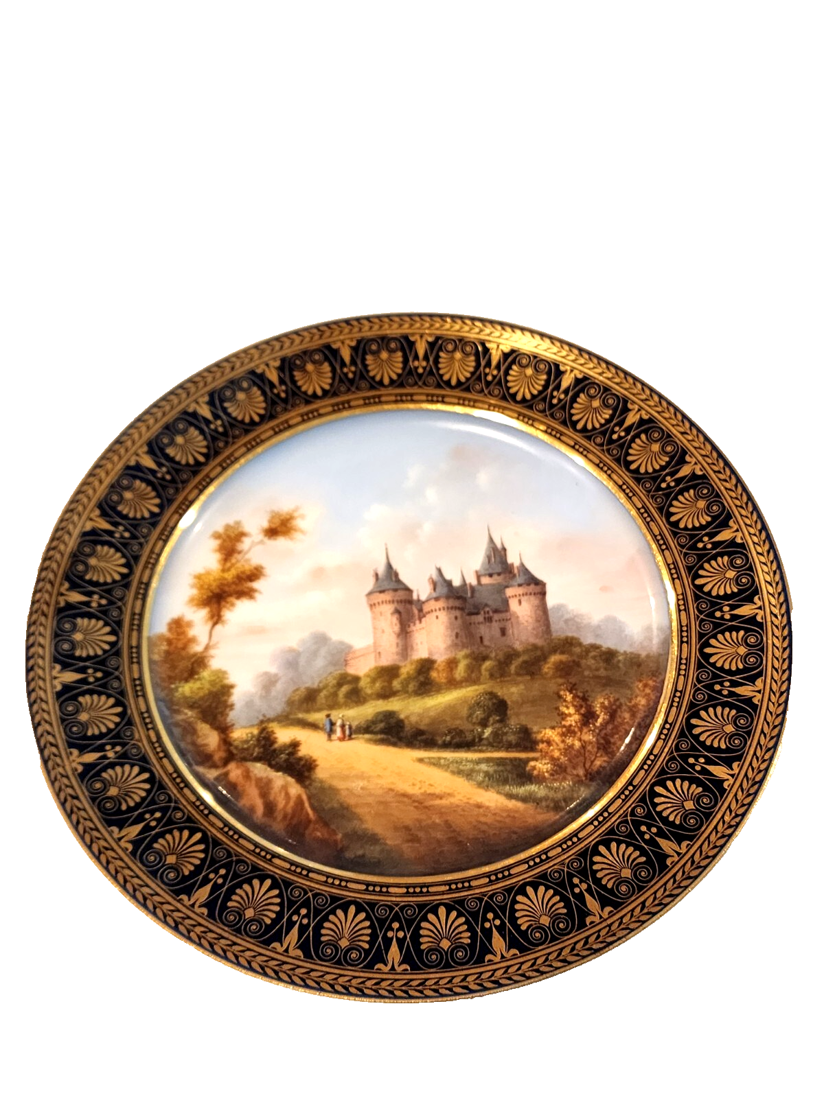 Sevres Porcelain Plate Chateau Des Combourg 19c